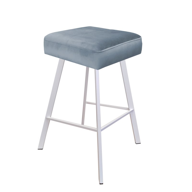 Hoker MAX krzesło barowe tkanina Welur podstawa metalowa