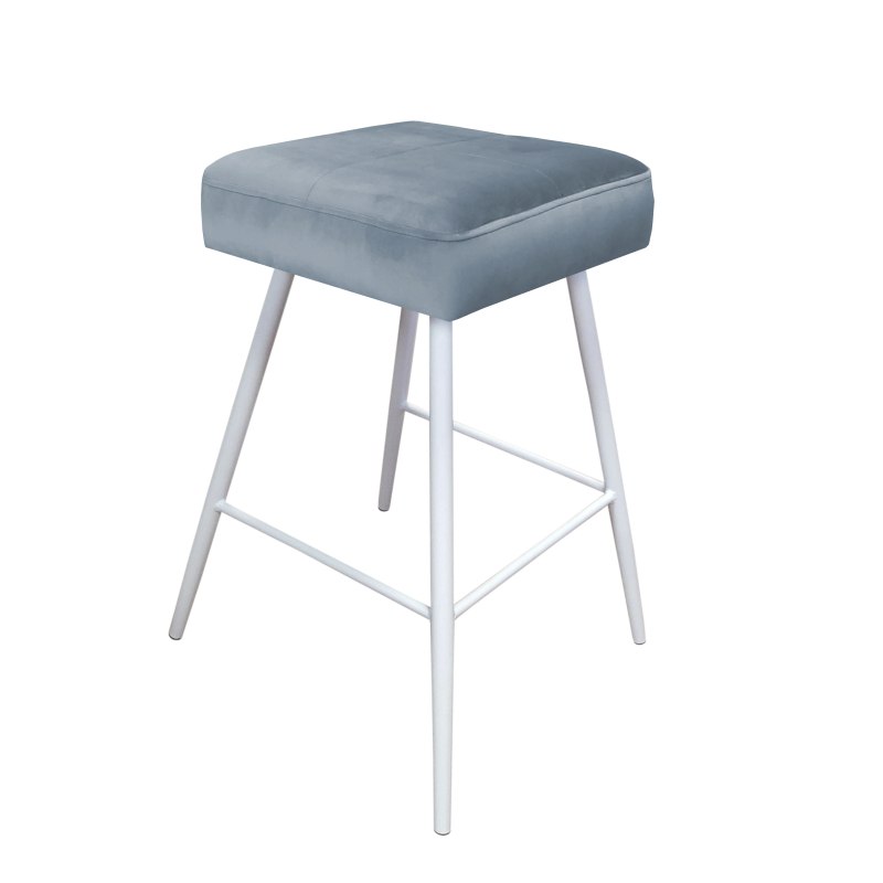 Hoker MAX krzesło barowe tkanina Welur podstawa metalowa