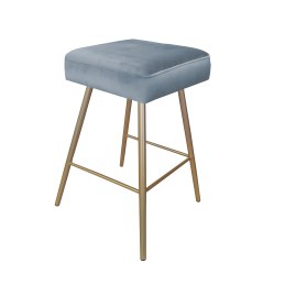 Hoker MAX krzesło barowe tkanina Welur podstawa metalowa