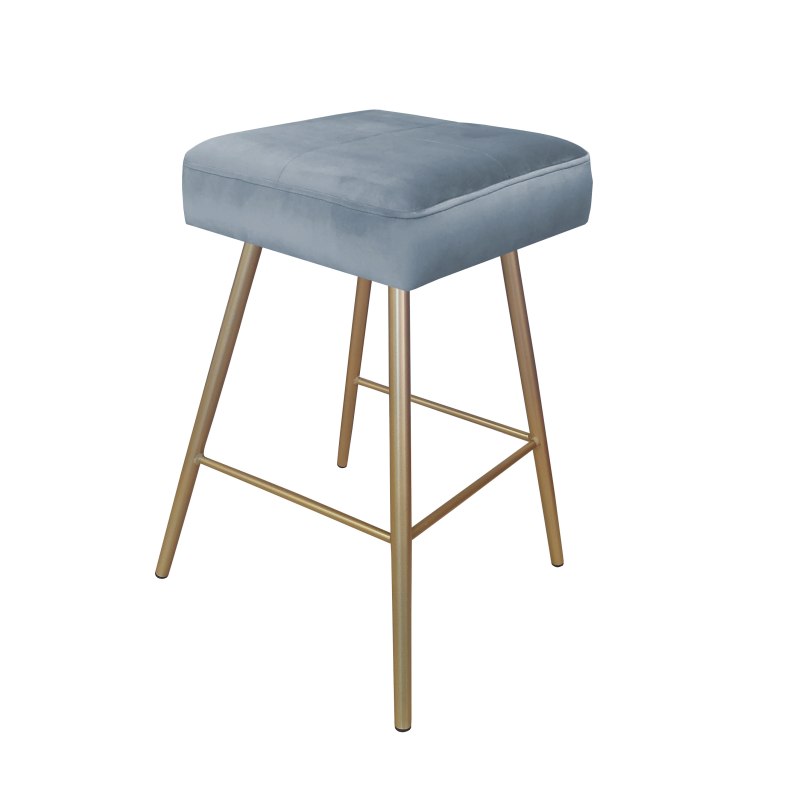 Hoker MAX krzesło barowe tkanina Welur podstawa metalowa