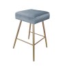 Hoker MAX krzesło barowe tkanina Welur podstawa metalowa