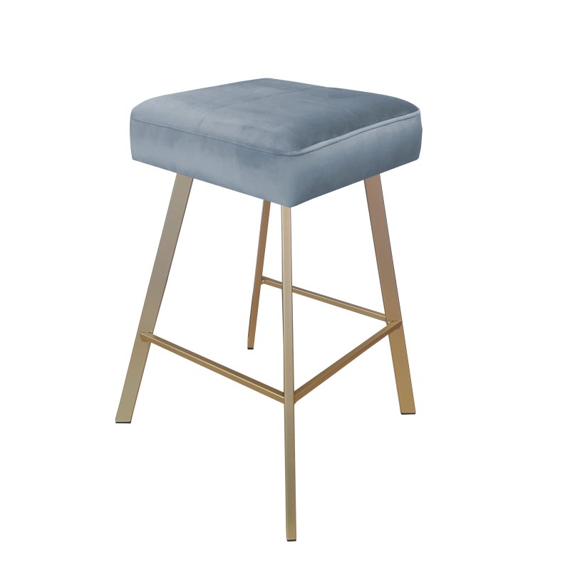 Hoker MAX krzesło barowe tkanina Welur podstawa metalowa