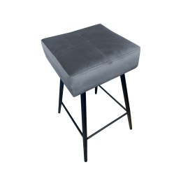 Hoker MAX krzesło barowe tkanina Welur podstawa metalowa