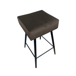 Hoker MAX krzesło barowe tkanina Welur podstawa metalowa