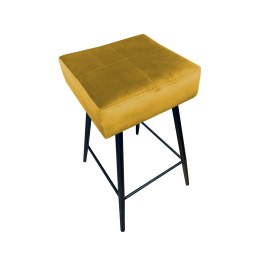 Hoker MAX krzesło barowe tkanina Welur podstawa metalowa