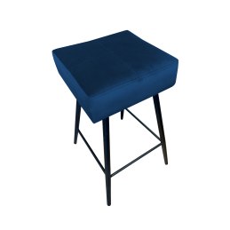 Hoker MAX krzesło barowe tkanina Welur podstawa metalowa