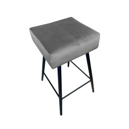 Hoker MAX krzesło barowe tkanina Welur podstawa metalowa