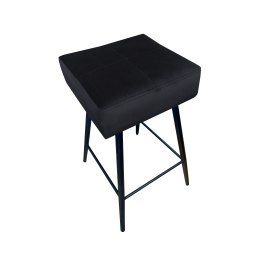 Hoker MAX krzesło barowe tkanina Welur podstawa metalowa