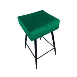 Hoker MAX krzesło barowe tkanina Welur podstawa metalowa