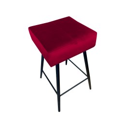 Hoker MAX krzesło barowe tkanina Welur podstawa metalowa