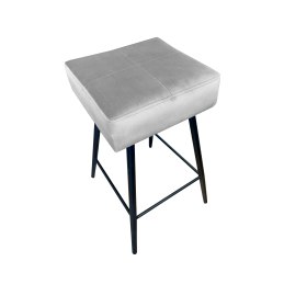 Hoker MAX krzesło barowe tkanina Welur podstawa metalowa