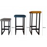 Hoker krzesło barowe ALEX LOFT 75cm śliwka