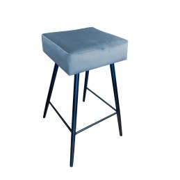 Hoker MAX krzesło barowe tkanina Welur podstawa metalowa