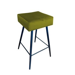 Hoker MAX krzesło barowe tkanina Welur podstawa metalowa