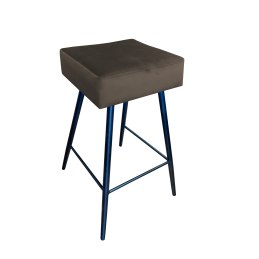 Hoker MAX krzesło barowe tkanina Welur podstawa metalowa