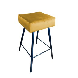 Hoker MAX krzesło barowe tkanina Welur podstawa metalowa