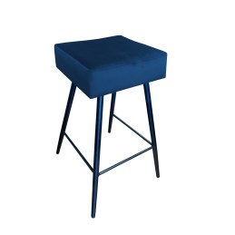 Hoker MAX krzesło barowe tkanina Welur podstawa metalowa