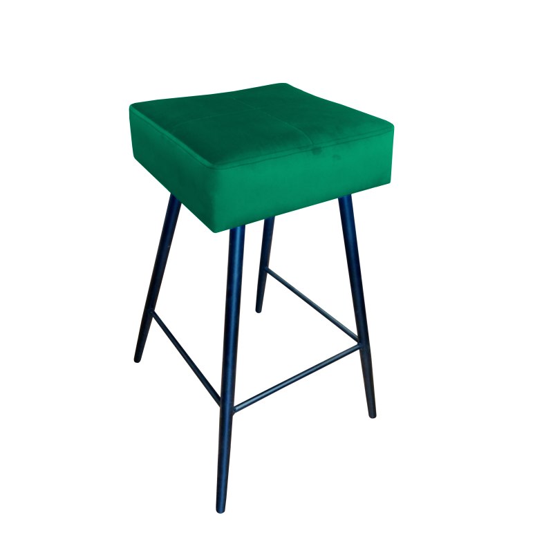 Hoker MAX krzesło barowe tkanina Welur podstawa metalowa