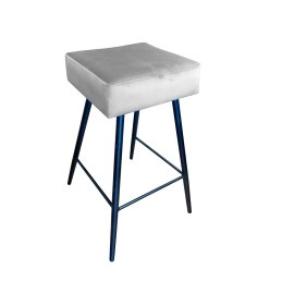 Hoker MAX krzesło barowe tkanina Welur podstawa metalowa