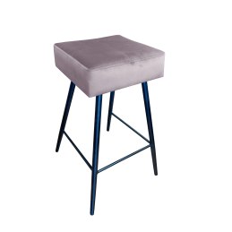 Hoker MAX krzesło barowe tkanina Welur podstawa metalowa