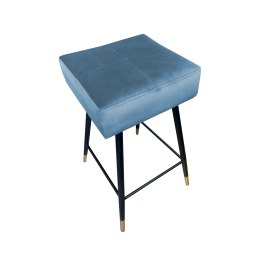 Hoker MAX krzesło barowe tkanina Welur podstawa metalowa