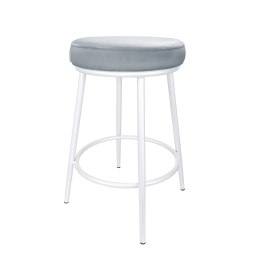 Hoker Ben tkanina Welur – krzesło barowe z metalową podstawą