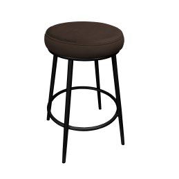 Hoker Ben tkanina Welur – krzesło barowe z metalową podstawą