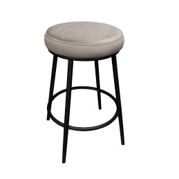 Hoker Ben tkanina Welur – krzesło barowe z metalową podstawą