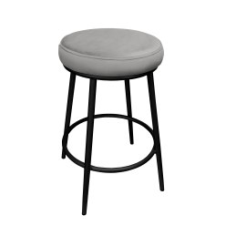 Hoker Ben tkanina Welur – krzesło barowe z metalową podstawą