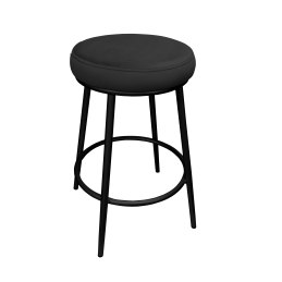 Hoker Ben tkanina Welur – krzesło barowe z metalową podstawą