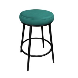 Hoker Ben tkanina Welur – krzesło barowe z metalową podstawą