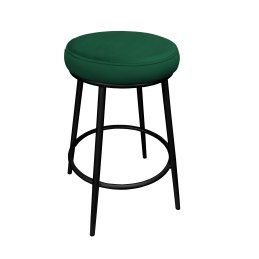 Hoker Ben tkanina Welur – krzesło barowe z metalową podstawą