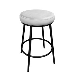 Hoker Ben tkanina Welur – krzesło barowe z metalową podstawą