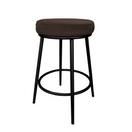 Hoker Ben tkanina Welur – krzesło barowe z metalową podstawą