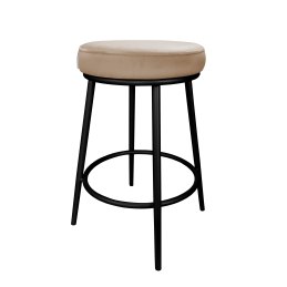 Hoker Ben tkanina Welur – krzesło barowe z metalową podstawą