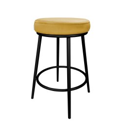 Hoker Ben tkanina Welur – krzesło barowe z metalową podstawą