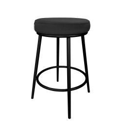 Hoker Ben tkanina Welur – krzesło barowe z metalową podstawą