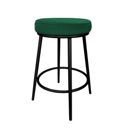 Hoker Ben tkanina Welur – krzesło barowe z metalową podstawą