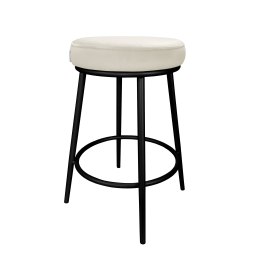 Hoker Ben tkanina Welur – krzesło barowe z metalową podstawą