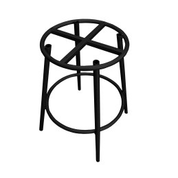 Hoker Ben tkanina Welur – krzesło barowe z metalową podstawą