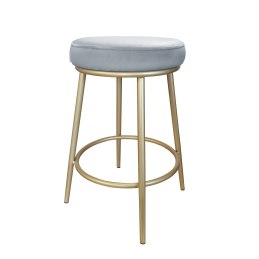 Hoker Ben tkanina Welur – krzesło barowe z metalową podstawą