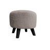 Pufa ALA tapicerowana tkanina noga drewniana