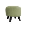 Pufa ALA tapicerowana tkanina noga drewniana