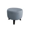 Pufa ALA tapicerowana tkanina noga drewniana