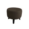 Pufa ALA tapicerowana tkanina noga drewniana