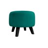 Pufa ALA tapicerowana tkanina noga drewniana