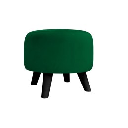 Pufa ALA tapicerowana tkanina noga drewniana