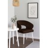 Krzesło welurowe AURA  Nowoczesne krzesło do salonu, jadalni i kuchni