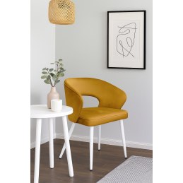 Krzesło welurowe AURA  Nowoczesne krzesło do salonu, jadalni i kuchni