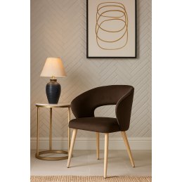 Krzesło welurowe AURA  Nowoczesne krzesło do salonu, jadalni i kuchni